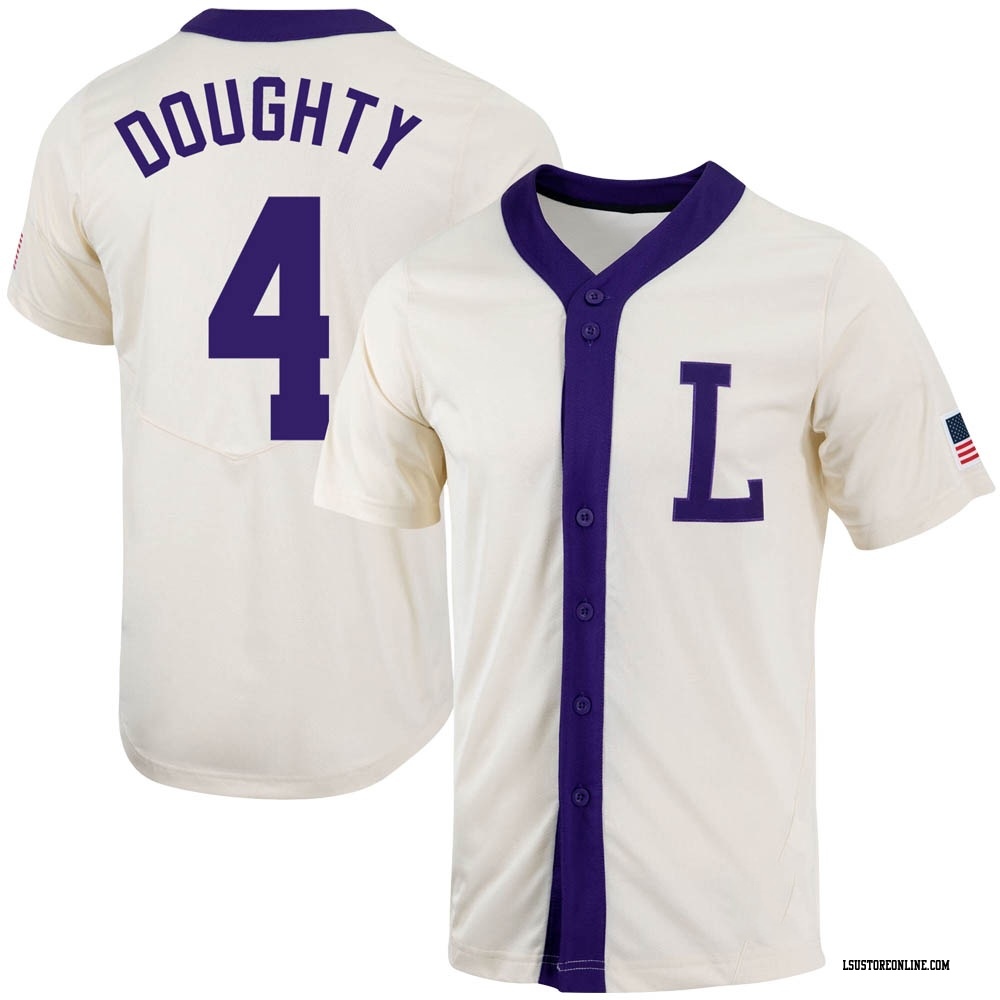 Nike / Men's LSU Tigers Purple Full Button Replica Baseball Jersey