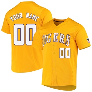 Custom Black Gold Yellow Custom Baseball Jerseys For Men &