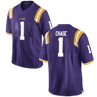 LSU Tigers Nike #1 Ja'Marr Chase Youth Replica Football Jersey – White