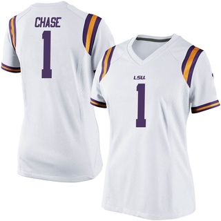 LSU Tigers Nike #1 Ja'Marr Chase Youth Replica Football Jersey – White —  Bengals & Bandits