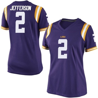 Retro Brand Men's LSU Tigers Justin Jefferson #2 White Replica Football  Jersey