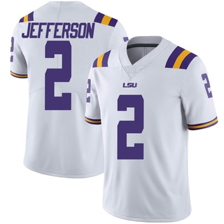 Justin Jefferson Game White Men's LSU Tigers Football Jersey - LSU