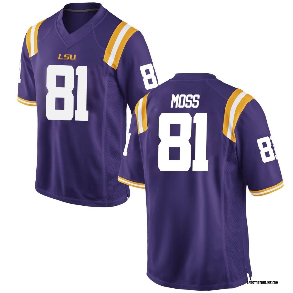 Thaddeus Moss Game Purple Youth LSU Tigers Football Jersey - LSU Store