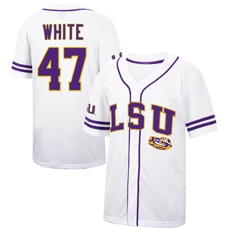 NCAA Baseball Jersey Tommy White LSU Tigers College Vapor Untouchable Elite Gold #47