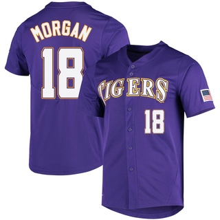 Tre' Morgan Replica White/Purple Youth LSU Tigers Colosseum Free Spirited Baseball  Jersey - LSU Store