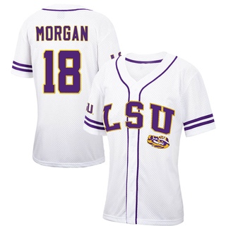 LSU Tigers Baseball Jersey Tre Morgan #18 National Champions NCAA College Stitched White